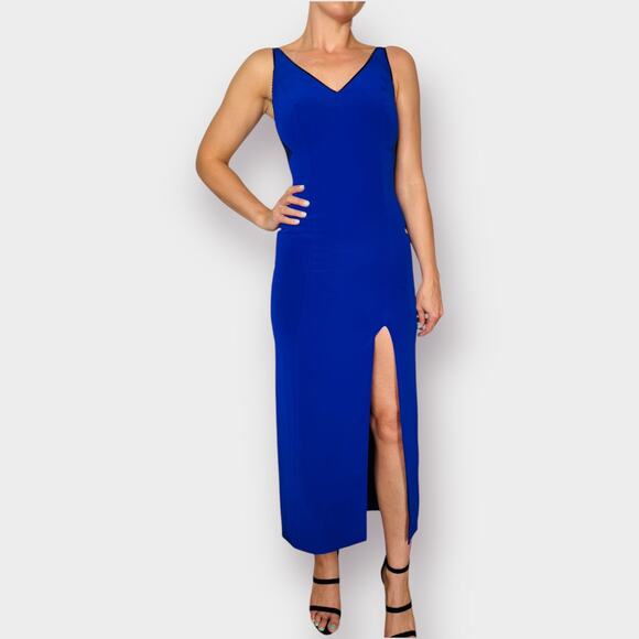 90s NiteLine Blue Formal‎ Dress - Picture 1 of 8